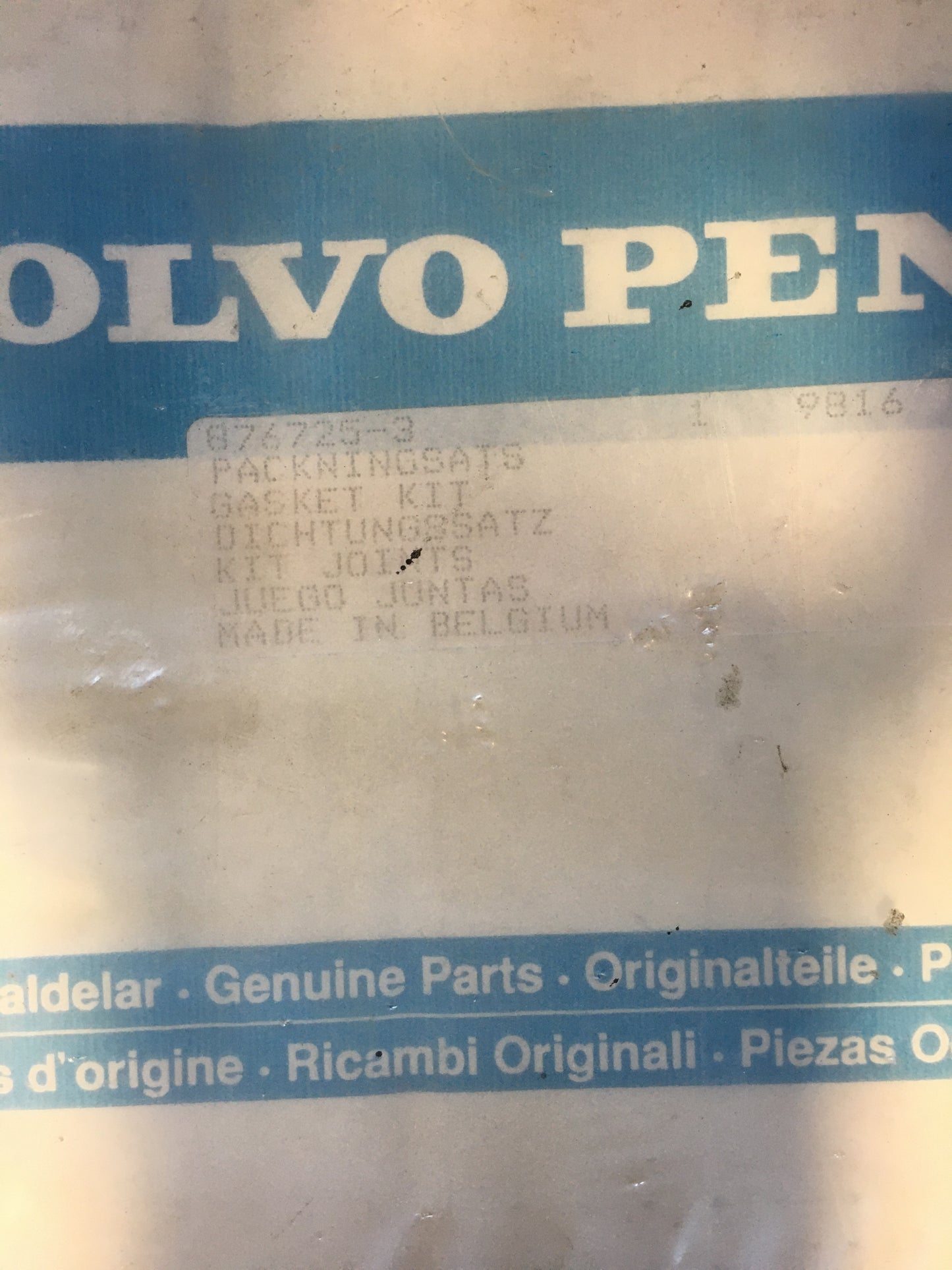 Volvo Penta Gasket Kit 876725