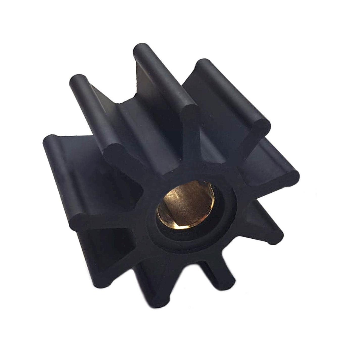 JMP Marine Flexible Impeller Kit #7524-01K, replaces 7502-01K. Dia 79mm, Width 54mm, Shaft Dia 19mm, 9 Blades, Double Flat Drive.