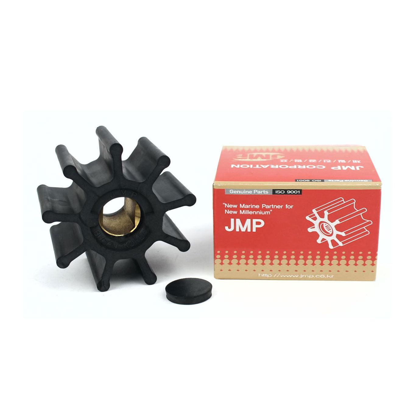 JMP Marine Flexible Impeller Kit #8001-01K. Replaces Doosan 60.06804-0010. Dia 95mm, Width 63mm, Shaft Dia 25mm, 9 Blades, Double Flat Drive.