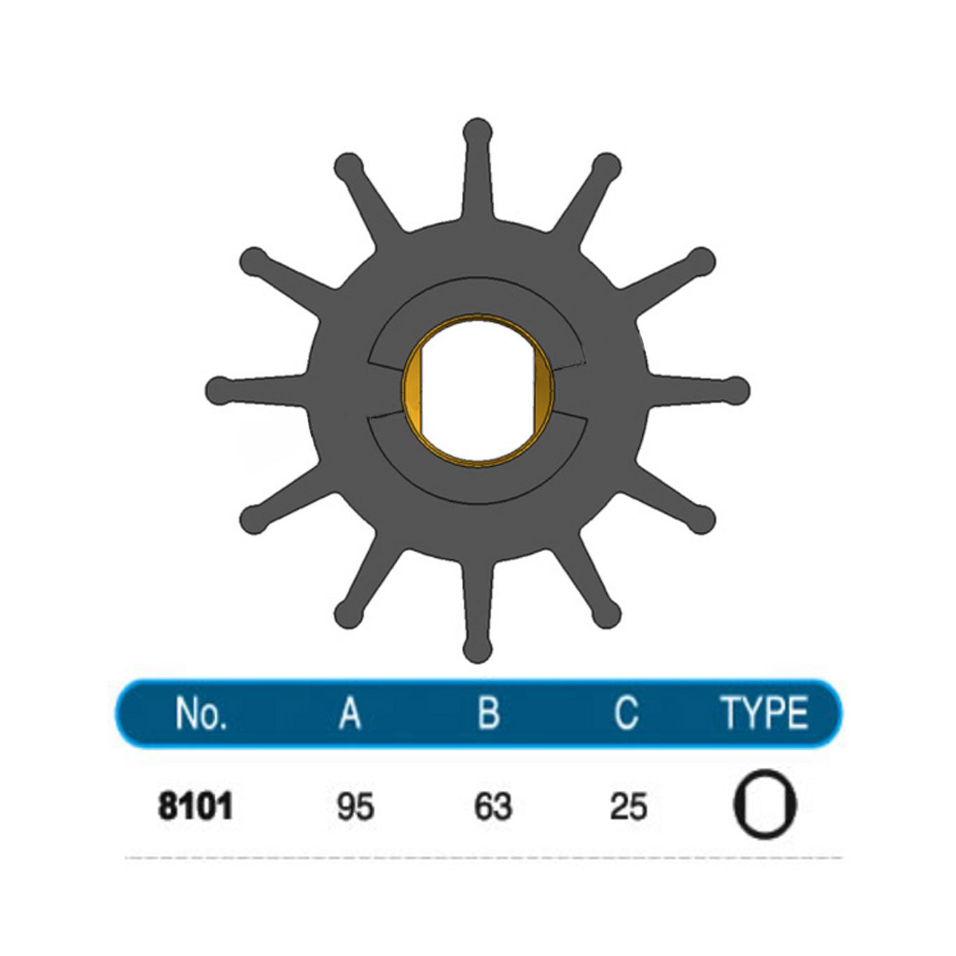 JMP Marine Flexible Impeller Kit (Replaces Sherwood 26000 / 26000K, Cummins 3972366).