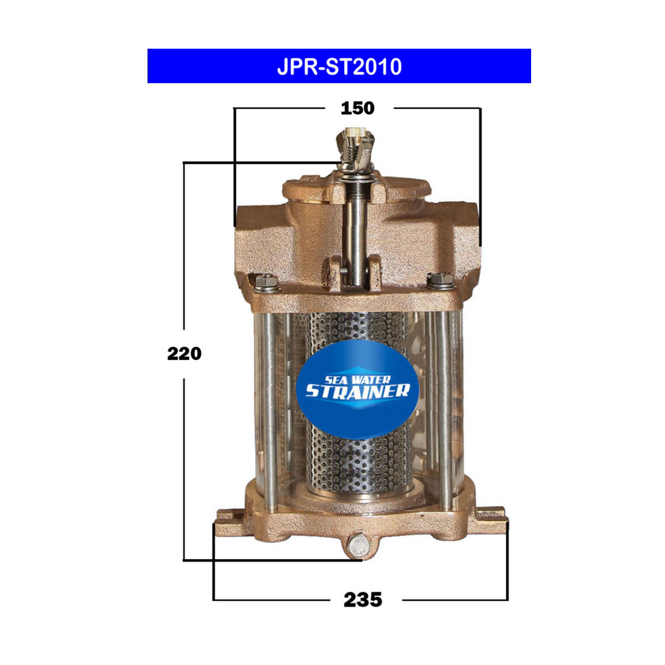 JMP Marine Seawater Strainer - ST Series 1" NPT Ports SKU: JPR-ST2020. Includes: JPR-ST2020 (ST Series Sewater Strainer)