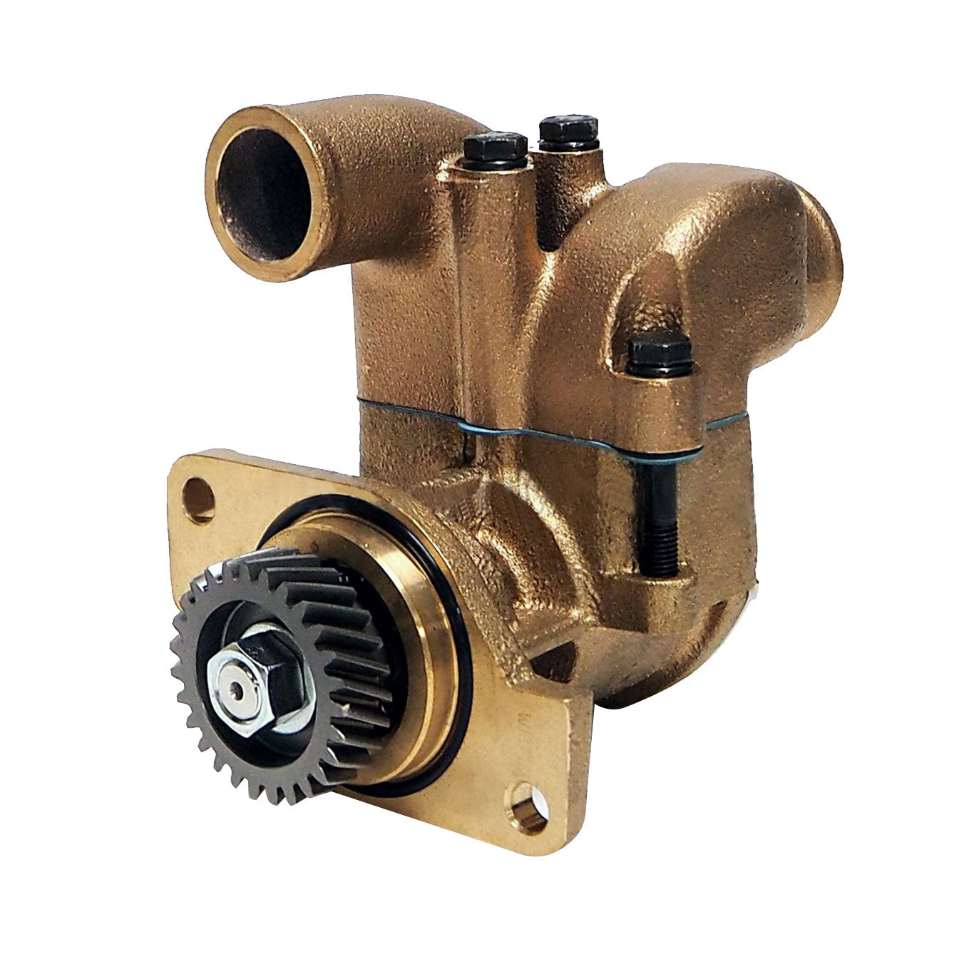 JMP Marine Yanmar Replacement Engine Cooling Raw Water / Seawater Pump #JPR-YM06LPA with oultet Port Housing and Drive Gear. Replaces Yanmar 119773-42502.
