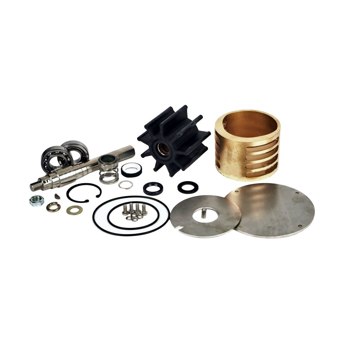 JMP Marine Detroit Diesel Engine Cooling Seawater Pump Major Service Kit ; 9000-01 (FLEXIBLE IMPELLER) ; ORG0047 (O-RING, END COVER)
