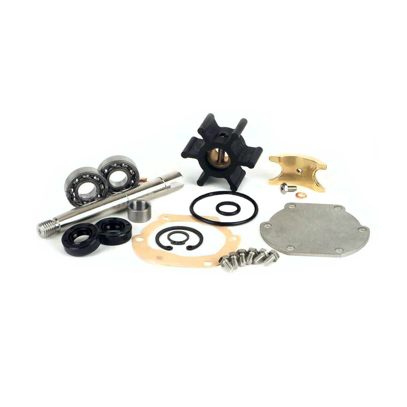 JMP Marine Volvo Penta Engine Cooling Seawater Pump Major Service Kit (Services JPR-VP0010DA, Volvo Penta 3593654, Johnson 10-24751).