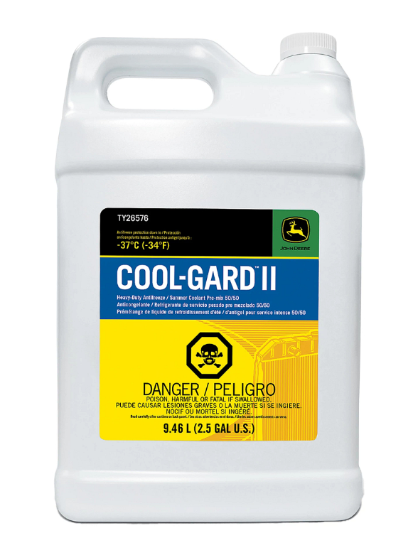 TY26576: Coolant, Cool-Gard™ II, Pre-Mix (50/50), 9.46 Liter (2.5 Gallon)