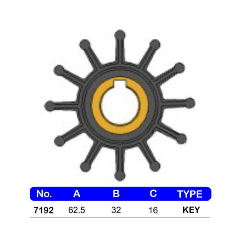 JMP Flexible Impeller Kit #7192-01K. Kit Includes: *Some applications do not require all items in kit. JMP Marine Flexible Impeller #7192-01