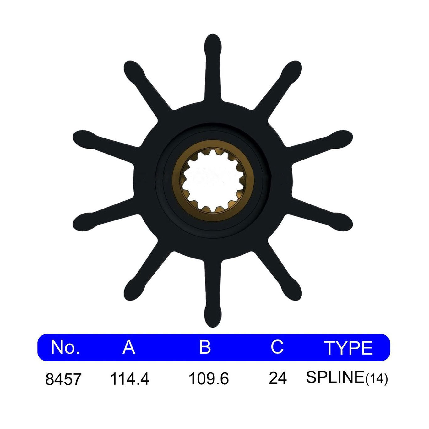 JMP Marine Flexible Impeller Kit #8457-01K. Replaces Sherwood 22000 / 22000K.